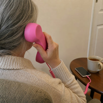 ☎️ Old School Wired Phone Handset – Classic Radiation-Proof Receiver for Mobile Phones