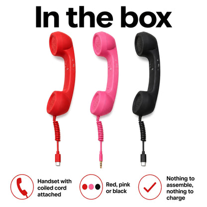 ☎️ Old School Wired Phone Handset – Classic Radiation-Proof Receiver for Mobile Phones