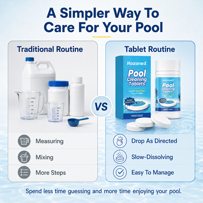 Pool Cleaning Tablets for Crystal Clear Water