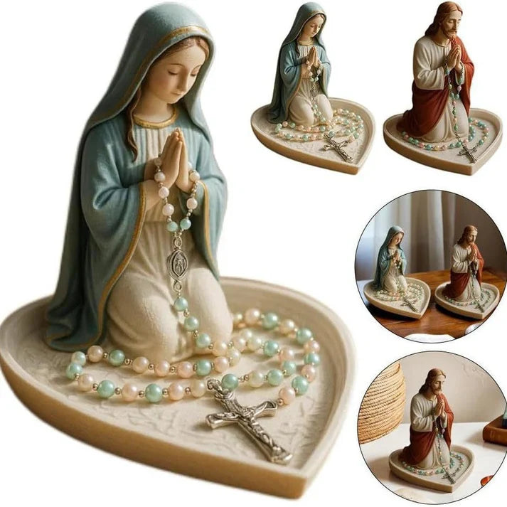Virgin Mary Rosary Holder - With Necklace