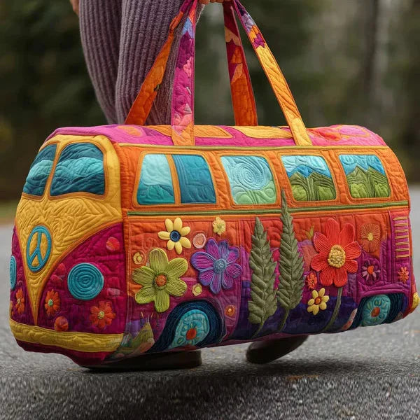 Hippie Journey Quilted Duffle Bag