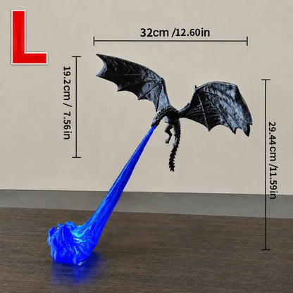 3D Fire-Breathing Dragon LED Display – Fantasy Bookshelf Decor with Glowing Flame