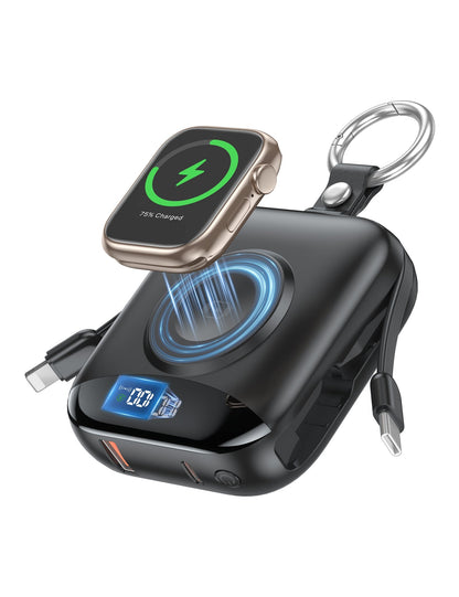 🔋 3-in-1 Magnetic Power Bank 10000mAh – Portable Charger for iPhone, Apple Watch & AirPods