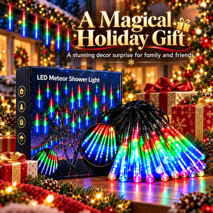 ✨ LED Meteor Shower Lights – Waterproof Falling Rain Christmas Lights for Indoor & Outdoor Decor