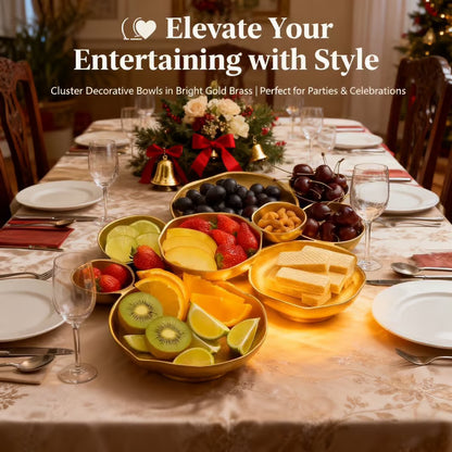 Gold 9 Cluster Decorative Bowls