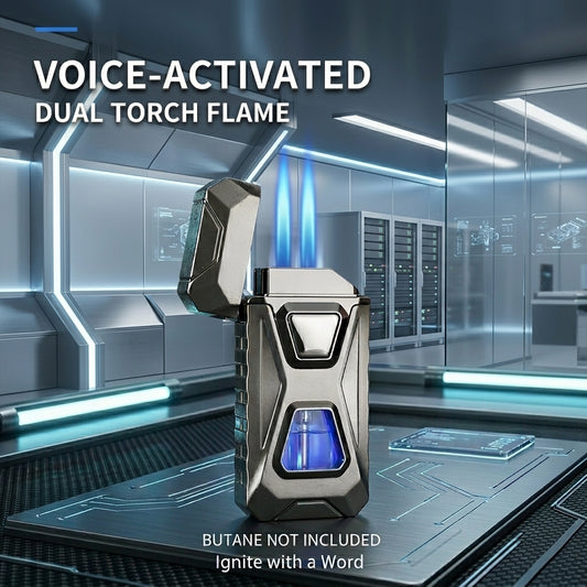Voice-Activated Dual Torch Lighter (Butane Not Included)