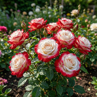300 Twin Red White Roses