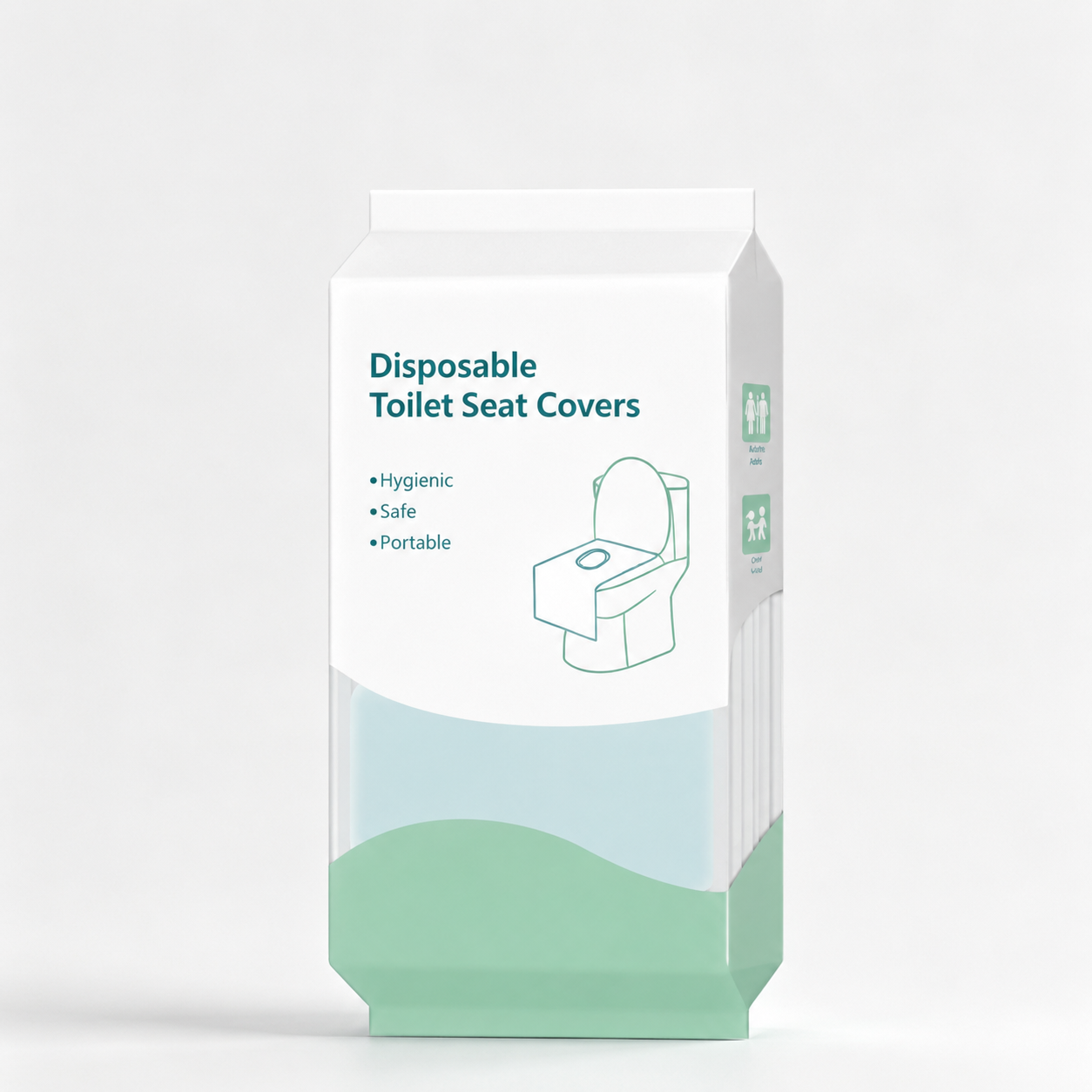 Disposable Toilet Seat Covers Waterproof 16x24in