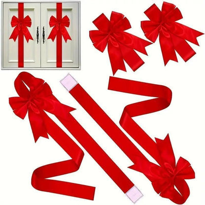 Festive Christmas Bow Wreath – Vibrant Red, Eye-Catching Holiday Decor