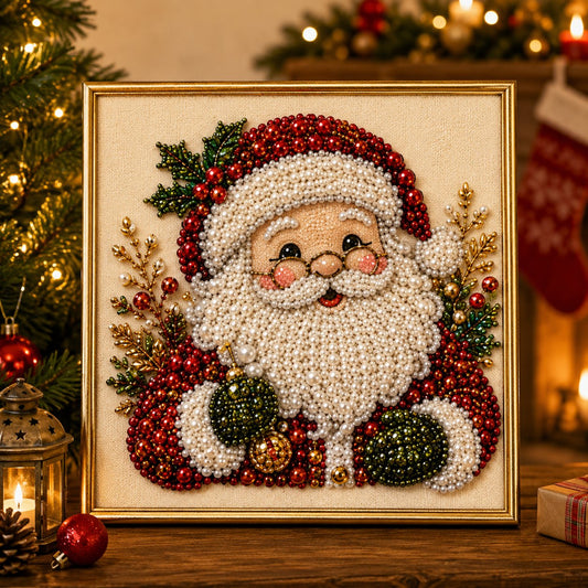5-in-1 3D Pearl Art Kit – Christmas DIY Craft Set for Kids & Family Creative Fun