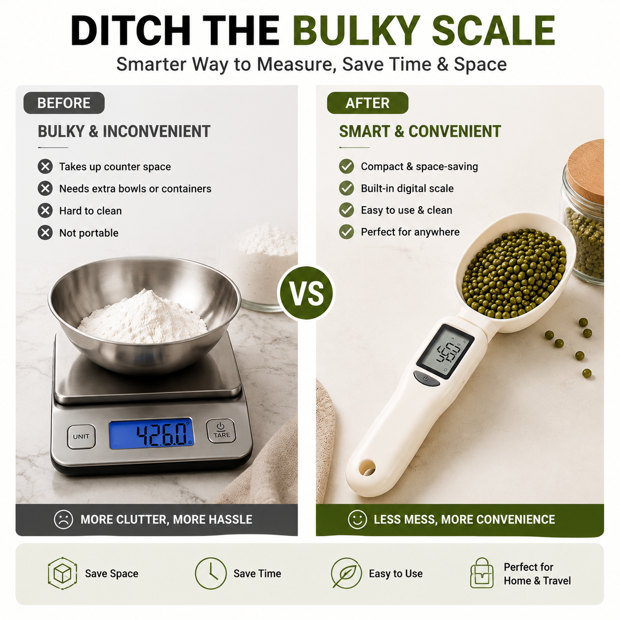 🥄 Smart Digital Measuring Spoon Scale – Precision Cooking & Baking Made Easy