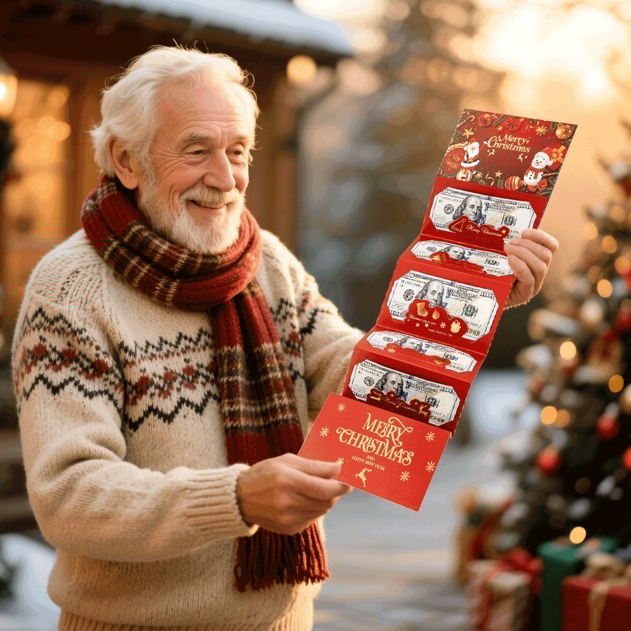 🏆Flash Sale⚡ 50K+ SOLD! 🎅💸Christmas Cash Gift Envelope– A creative way to give cash this Christmas!