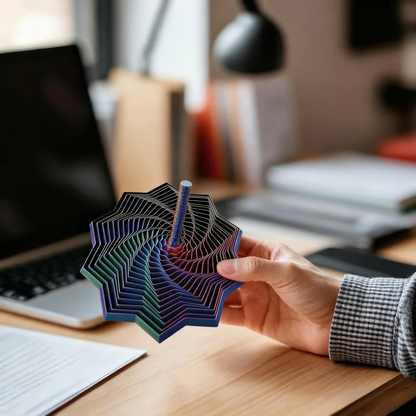 3D Printed Fidget Star – Stress Relief Whirling Toy