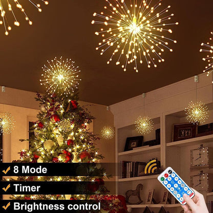 🎆 4-Pack Solar Fireworks Lights