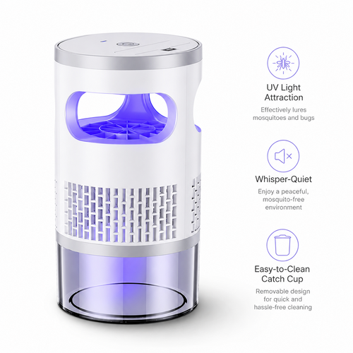 Indoor Fruit Fly & Gnat Trap – Quiet Suction Bug Catcher