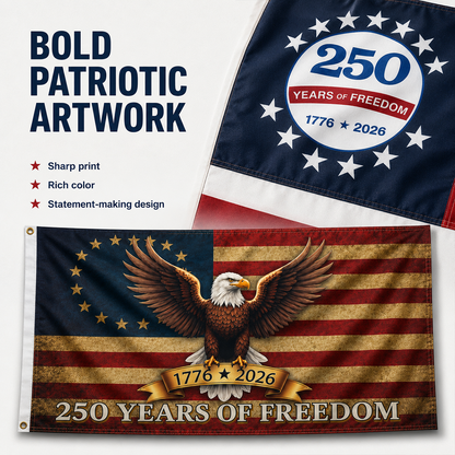 1776–2026 USA 250th Anniversary Patriotic Eagle Flag