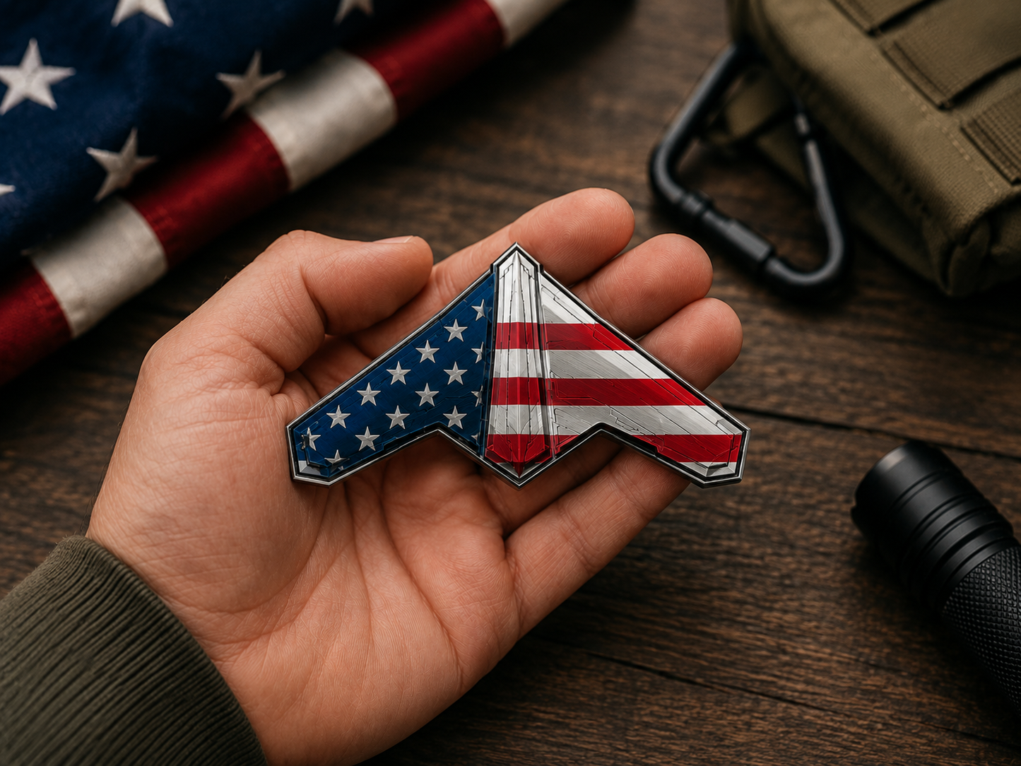 Patriotic Stealth Bomber-Inspired 250th Anniversary Collectible Coin