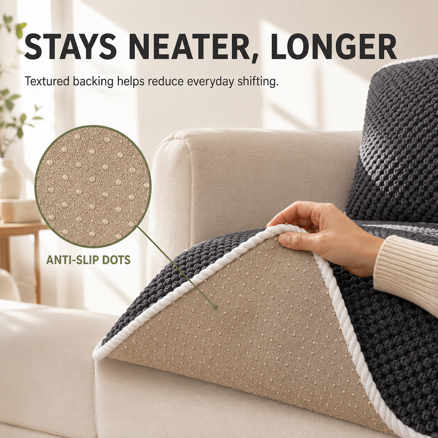 Anti-slip sofa cover backing