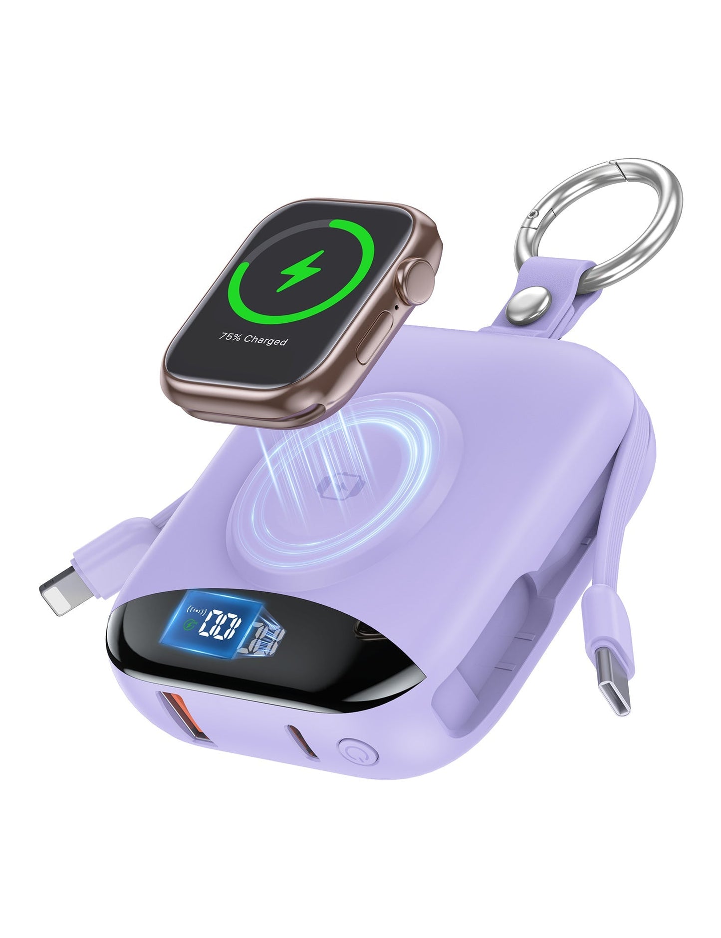 🔋 3-in-1 Magnetic Power Bank 10000mAh – Portable Charger for iPhone, Apple Watch & AirPods