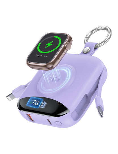 🔋 3-in-1 Magnetic Power Bank 10000mAh – Portable Charger for iPhone, Apple Watch & AirPods