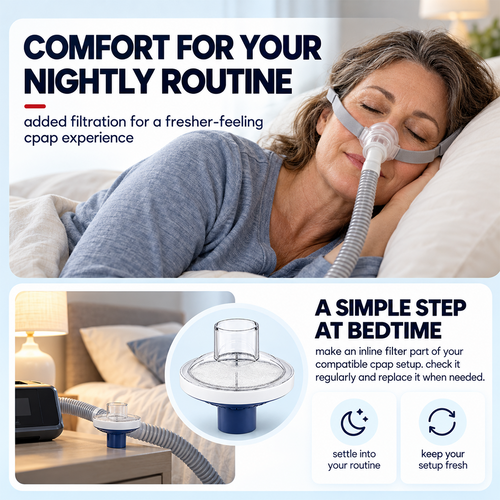Inline CPAP Bacteria & Particle Filter