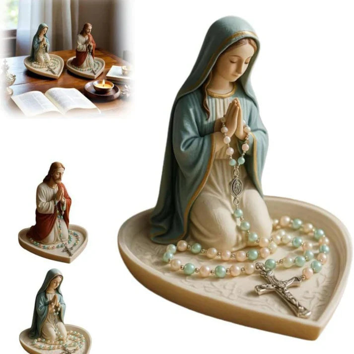 Virgin Mary Rosary Holder - With Necklace
