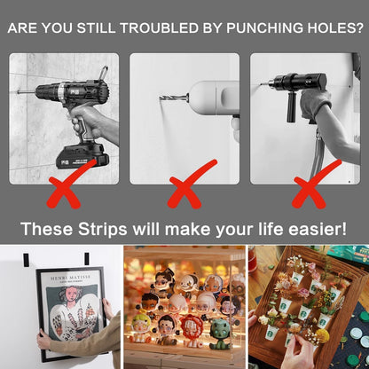 Heavy Duty Waterproof Double Sided Hook and Loop Strips for Wall Decor