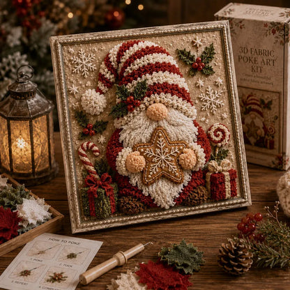 3D Christmas Fabric Poke Art Kit🖼️