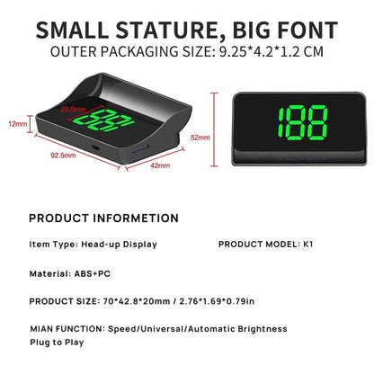 Head-Up Display Car GPS Digital Speedometer