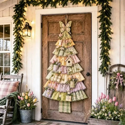 🎄 CHRISTMAS DOOR FAVORITE| Layered Fabric Tree Hanging