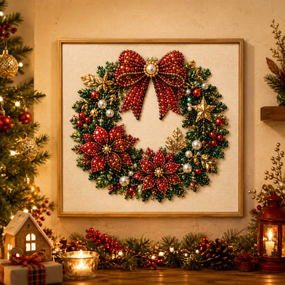 5-in-1 3D Pearl Art Kit – Christmas DIY Craft Set for Kids & Family Creative Fun