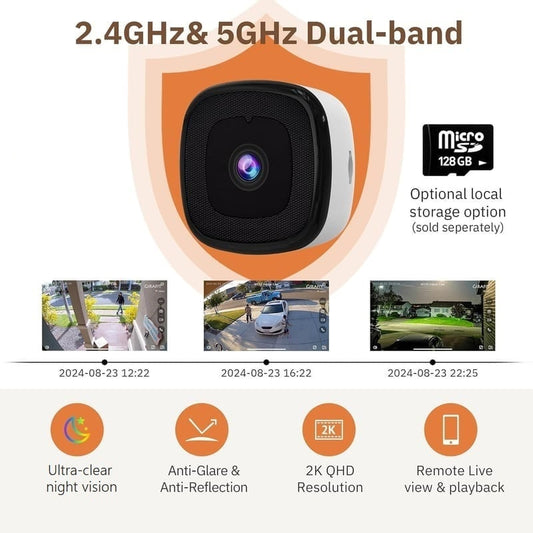 🔥 crystal-clear 2K security camera 🎥 Color Night Vision 🌙 24/7 Recording & Smart Alerts 🚨 Easy Install! 🔒