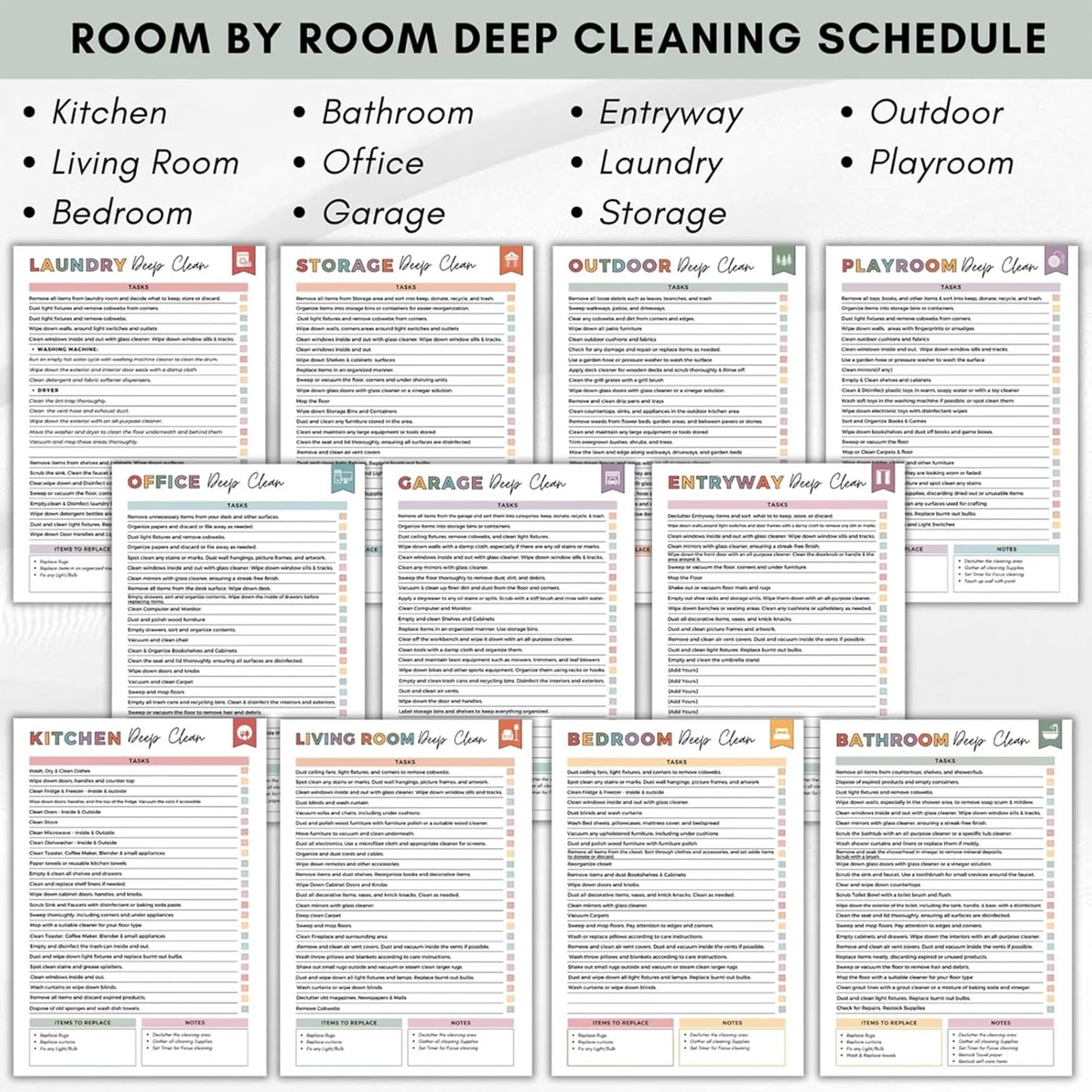 ⏰ADHD Cleaning & Organizing Toolkit - Chore Planner✔