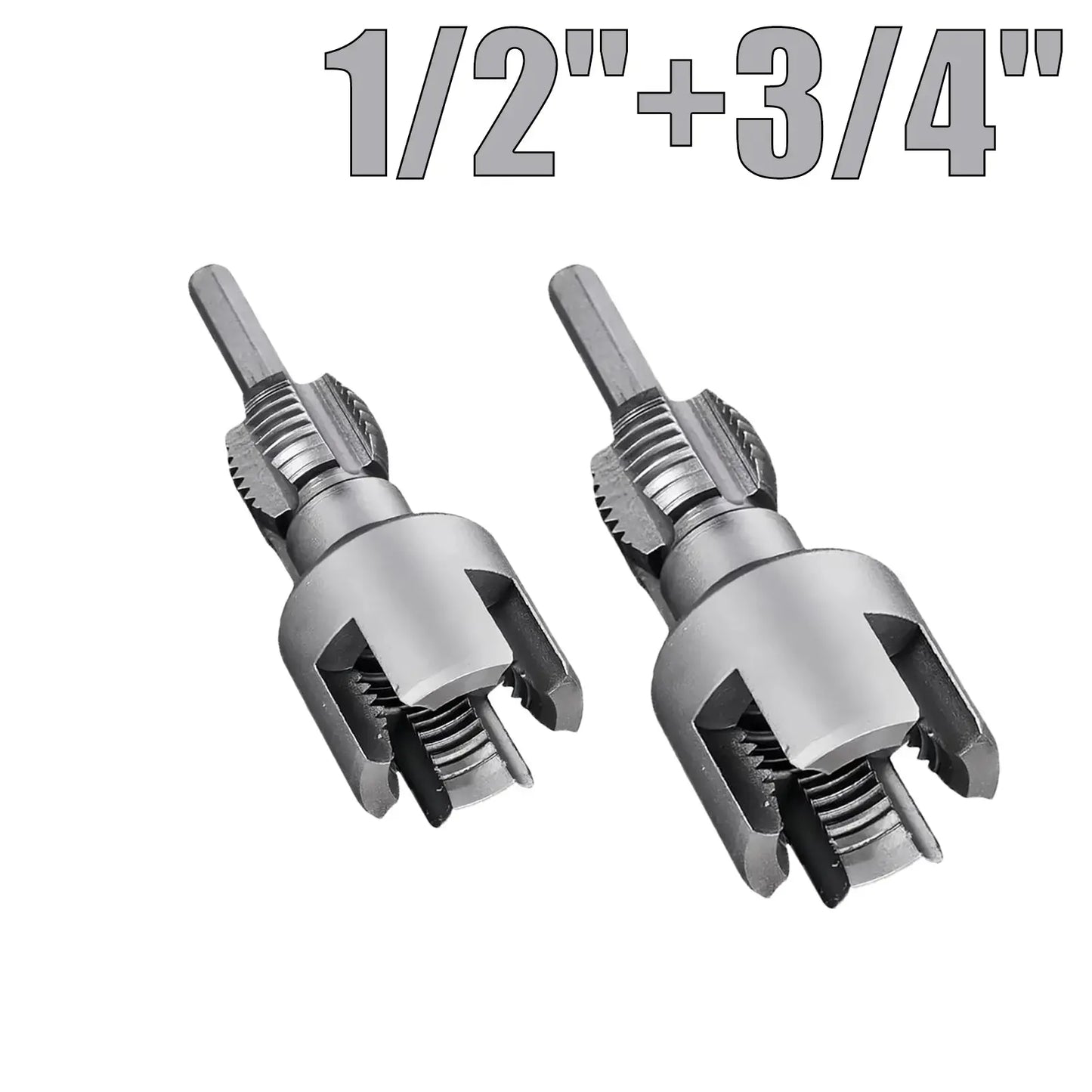 Drill-Powered Pipe Thread Cutting Bit