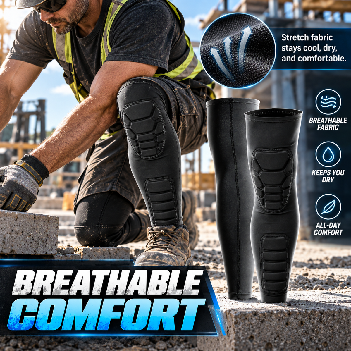 Pro Honeycomb Anti-Collision Full-Leg Compression Guard