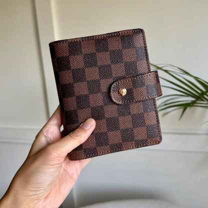 👛Checkered Pocket A7 Budget Mini Binder Wallet Planner Notebook with Money Stuffing Zip Envelopes👛