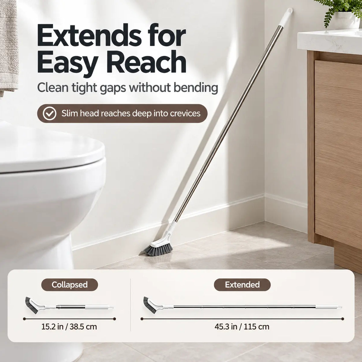 🧼 Telescopic Crevice Cleaning Brush
