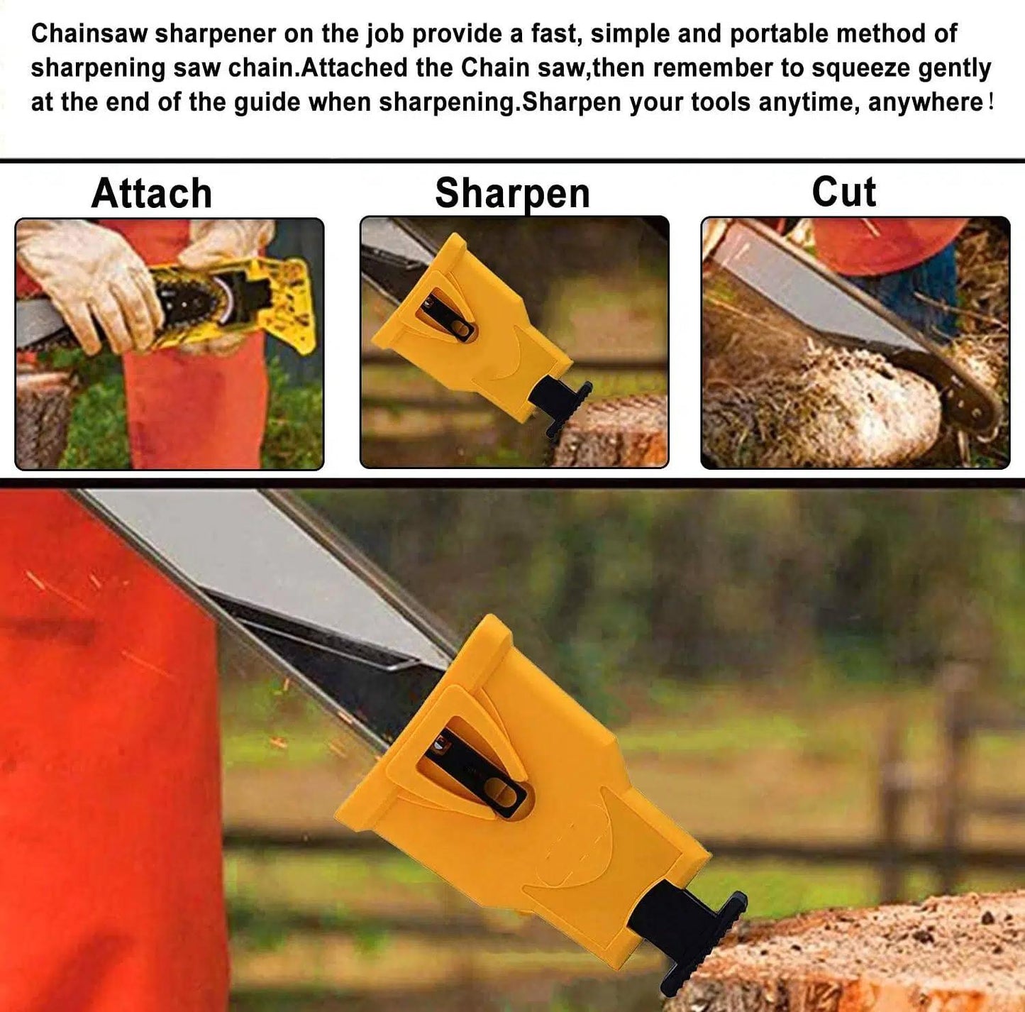 Portable Chainsaw Sharpener – Fits 14–20 Inch Chainsaws