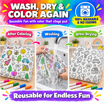 DIY Coloring Blanket with 12 Markers