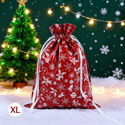 Christmas Cheer Drawstring Gift Bags