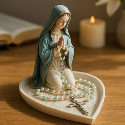 Virgin Mary Rosary Holder - With Necklace