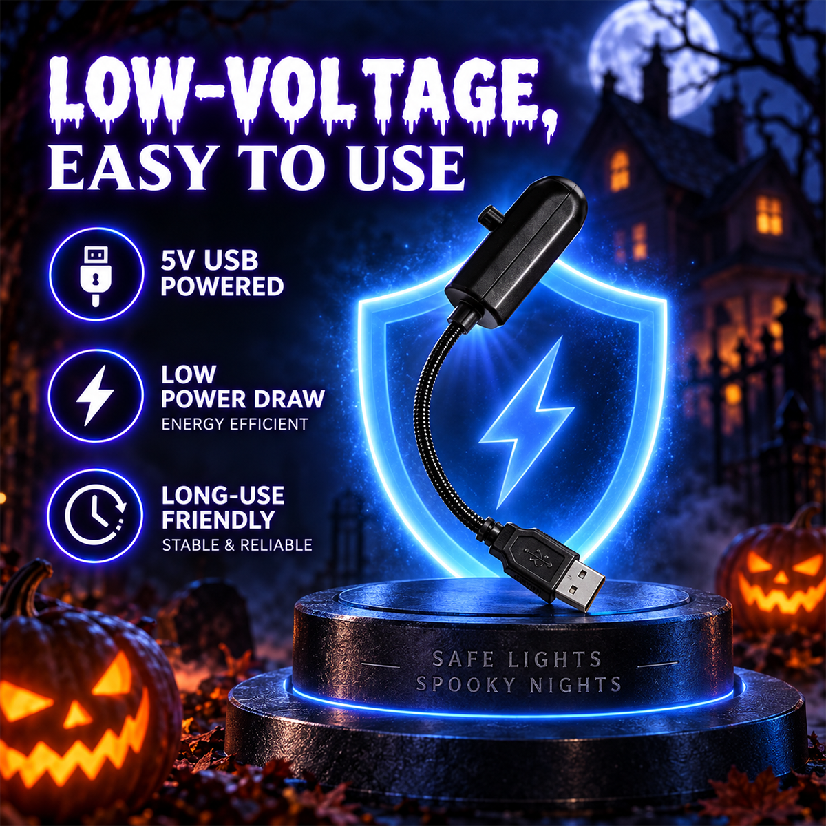 🎃 Halloween Window Projector ✨ 11 Spooky Films USB Powered Holiday Decor