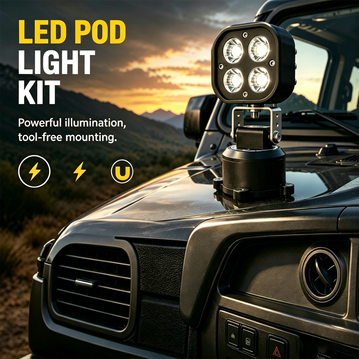 🏕️ Omni-Directional Magnetic LED Pod Light