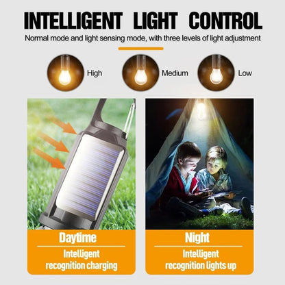 Solar Rechargeable Hooked Camping Light