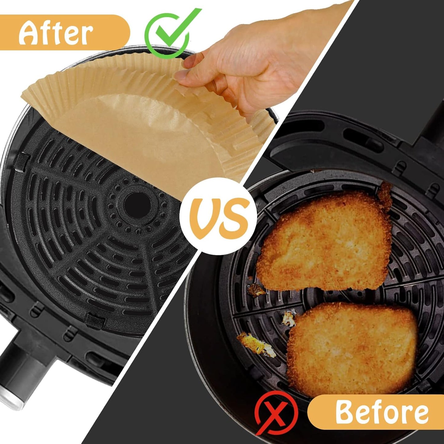 🍟 Disposable Round Air Fryer Paper Liners
