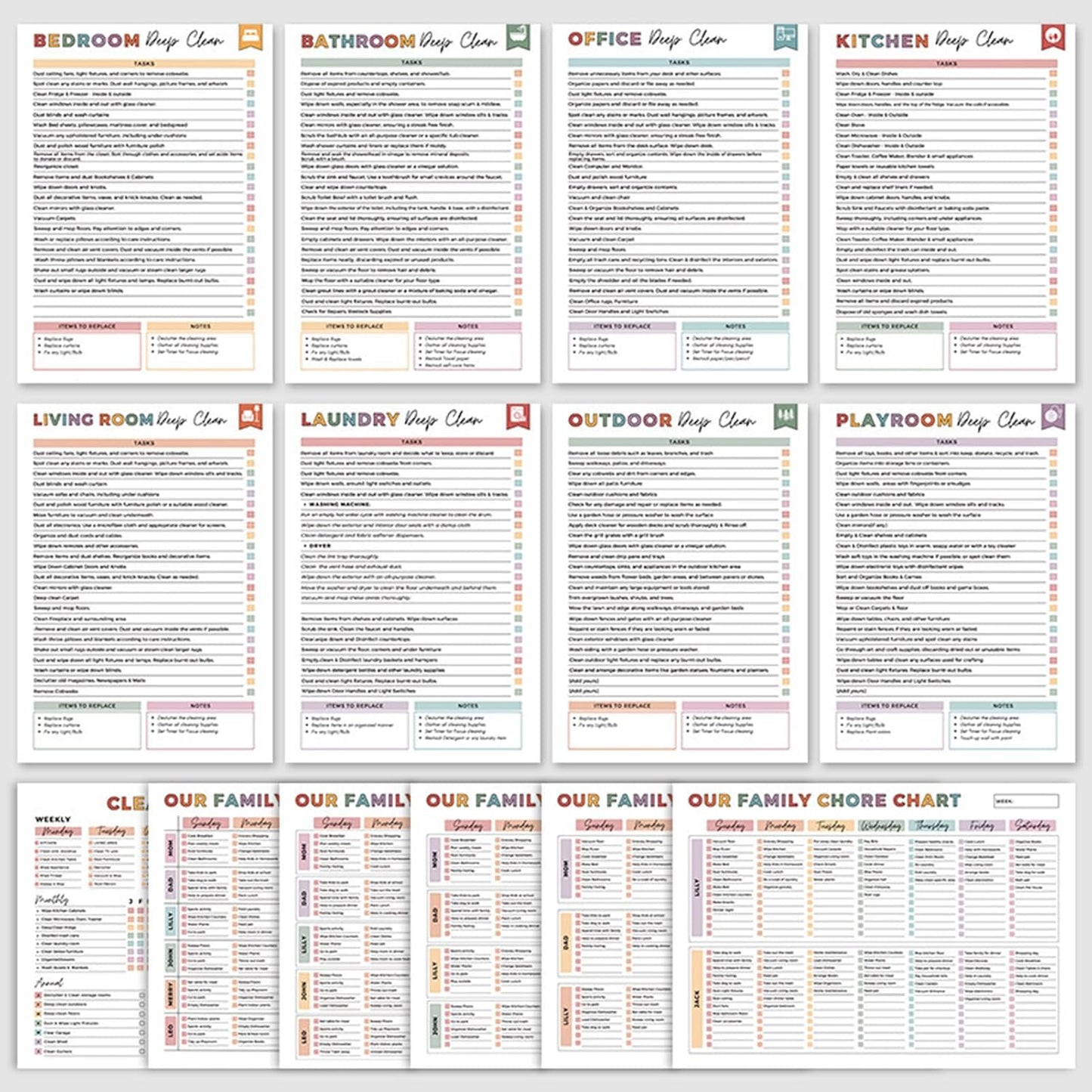 ⏰ADHD Cleaning & Organizing Toolkit - Chore Planner✔