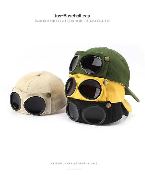 🧢 Men's Glasses-Friendly Pilot Cap