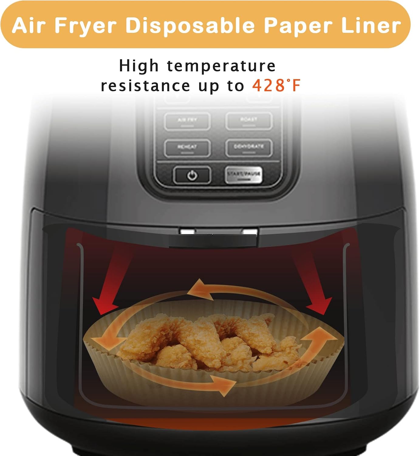 🍟 Disposable Round Air Fryer Paper Liners