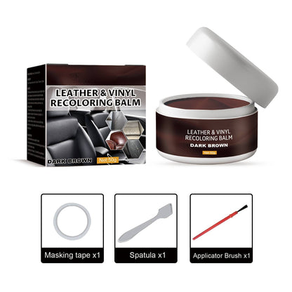 Leather & Vinyl Recoloring Balm Kit – Restore Faded Seats, Sofas & Shoes