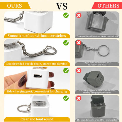 Seagull MINE! Button Keychain-Real Sound & LED Light